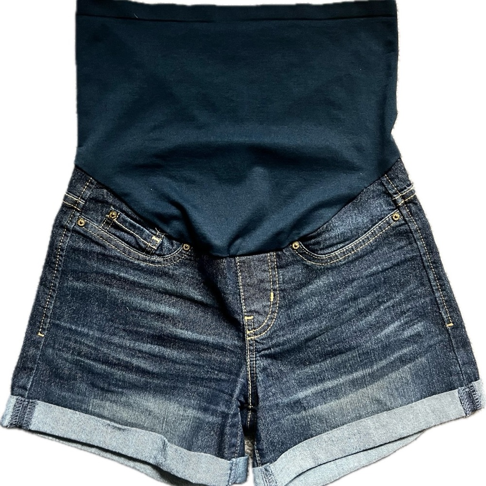 Signature by Levi Strauss & Co. Gold Women's Maternity Mid-Rise Denim Shorts XS